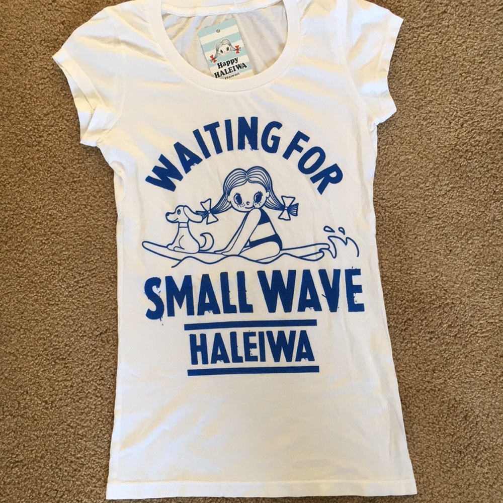 Happy Haleiwa Hawaii Small Wave T shirt
